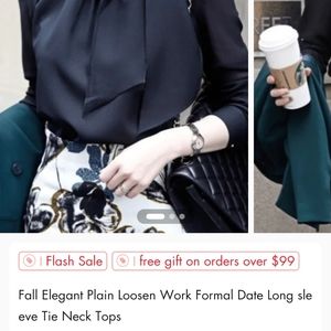 New elegant long sleeve black shirt with necktie